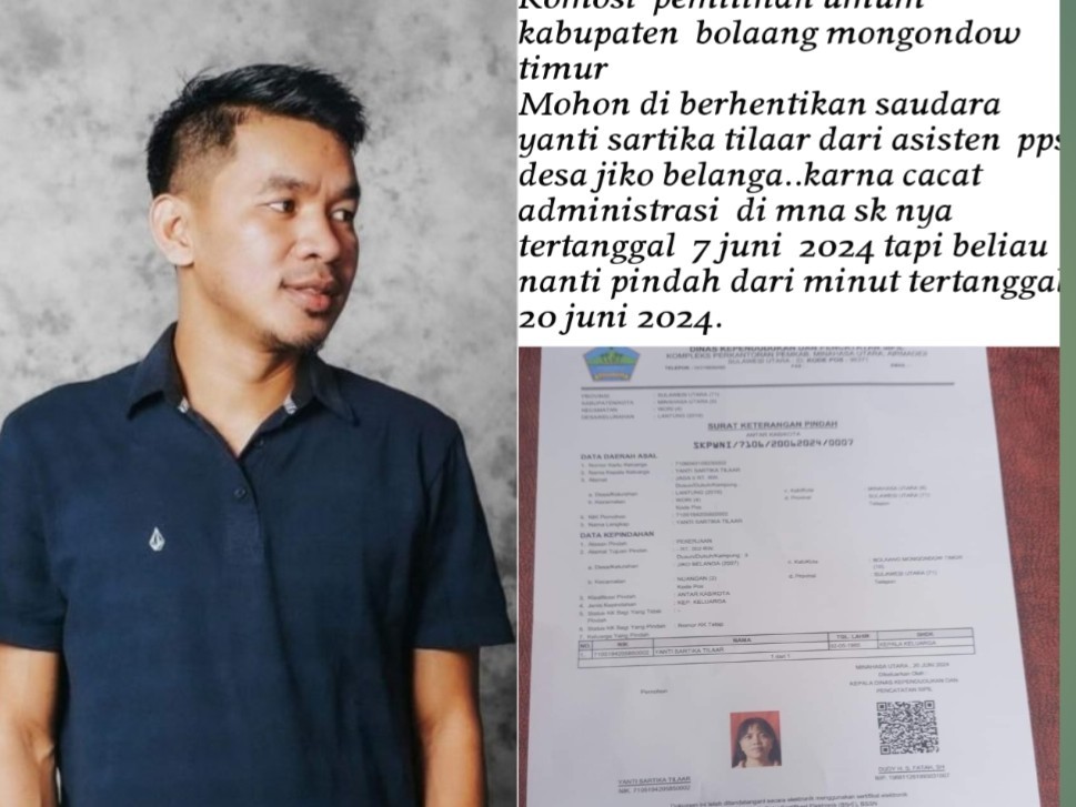 FOTO : Ketua KPU Botim, Rusmin Mamonto